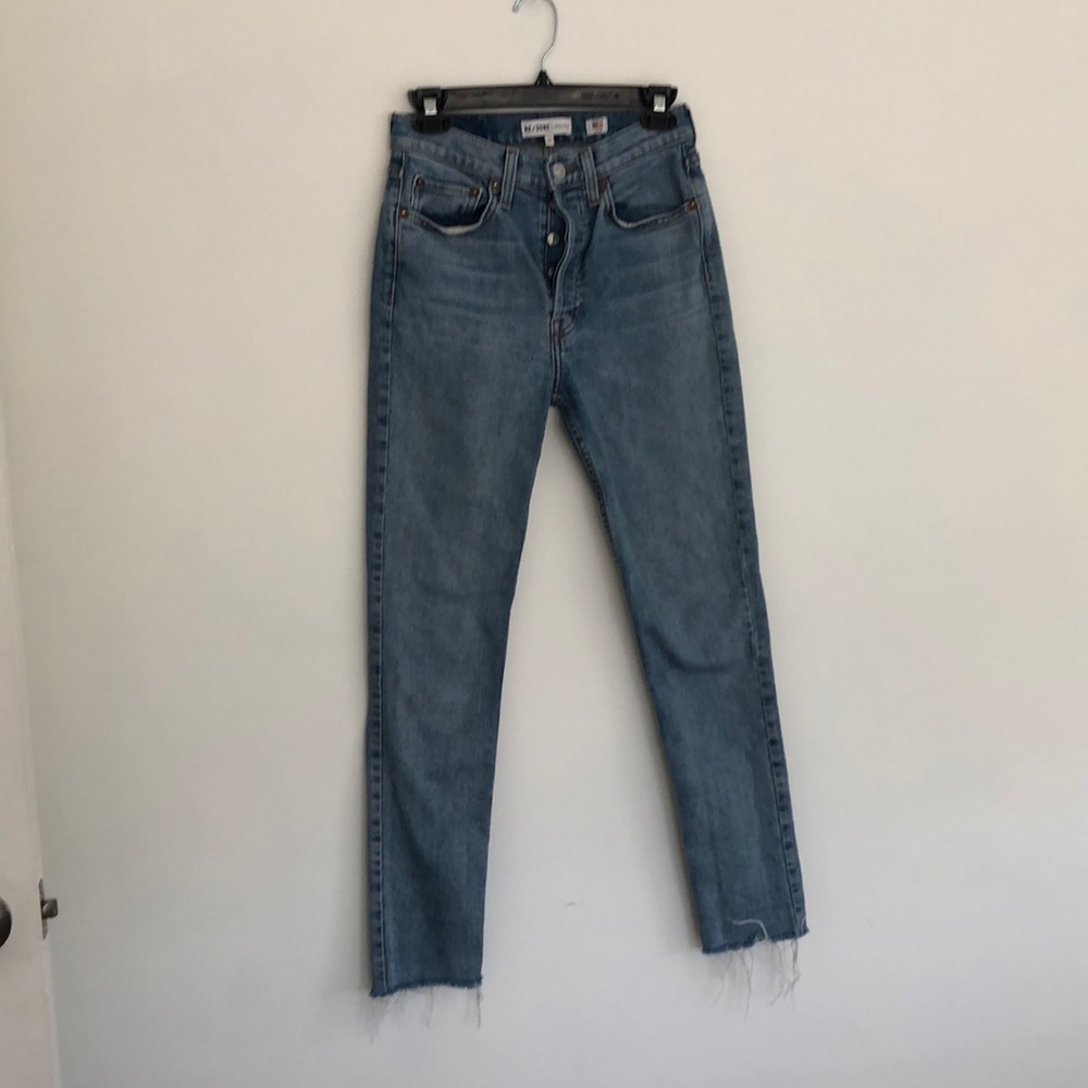 Re/done high rise skinny jeans